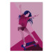 Wall Poster Powerslide - woman skateboarding in pastel pink motif 123362