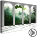 Canvas Print White columns in forest - architecture against trees in fog background 125162 additionalThumb 6