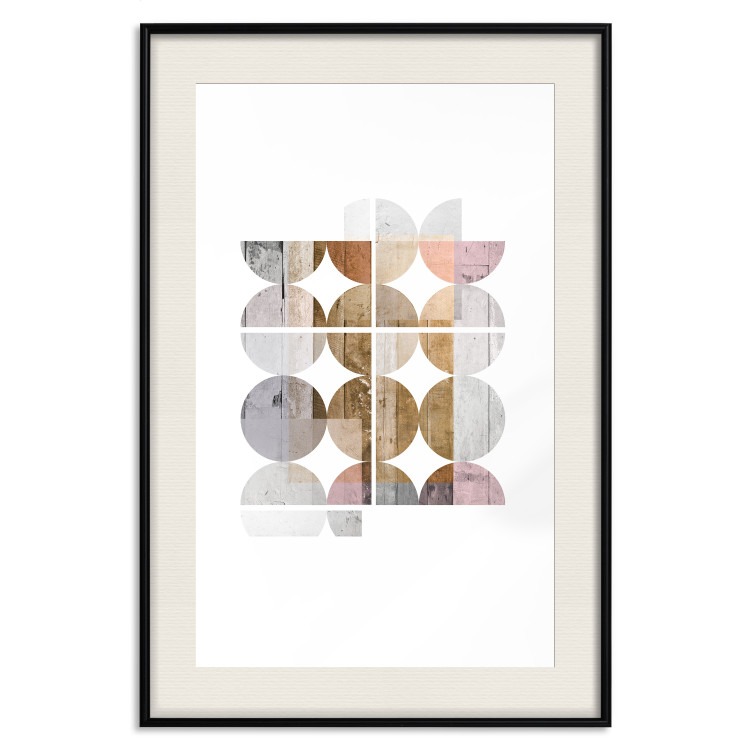 Wall Poster Harmonious Shape - abstract circles on a contrasting white background 125262 additionalImage 21
