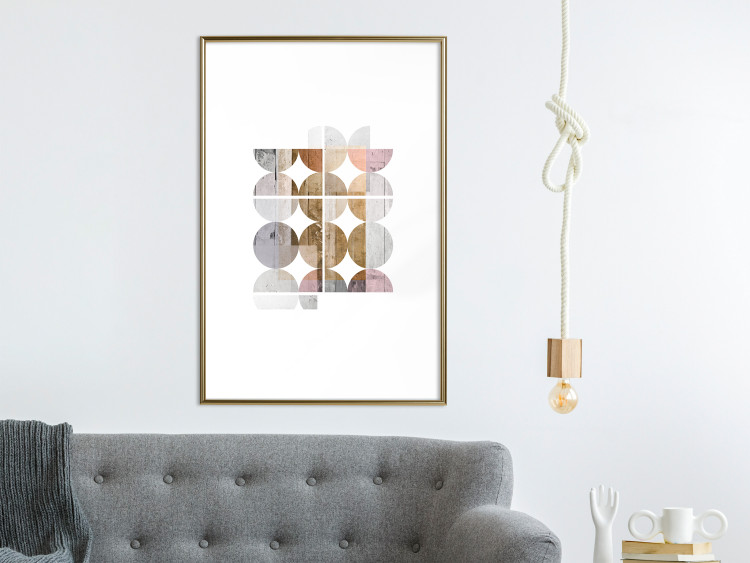 Wall Poster Harmonious Shape - abstract circles on a contrasting white background 125262 additionalImage 13