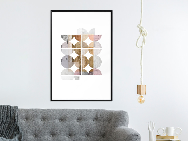 Wall Poster Harmonious Shape - abstract circles on a contrasting white background 125262 additionalImage 3