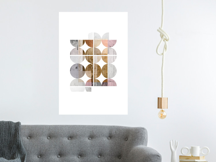 Wall Poster Harmonious Shape - abstract circles on a contrasting white background 125262 additionalImage 16