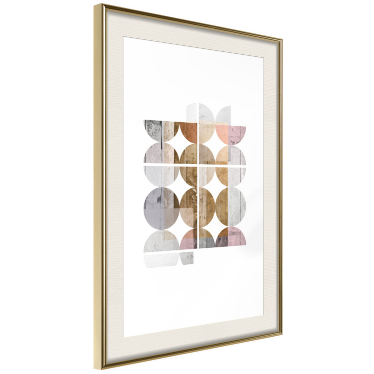 Wall Poster Harmonious Shape - abstract circles on a contrasting white background 125262 additionalImage 2