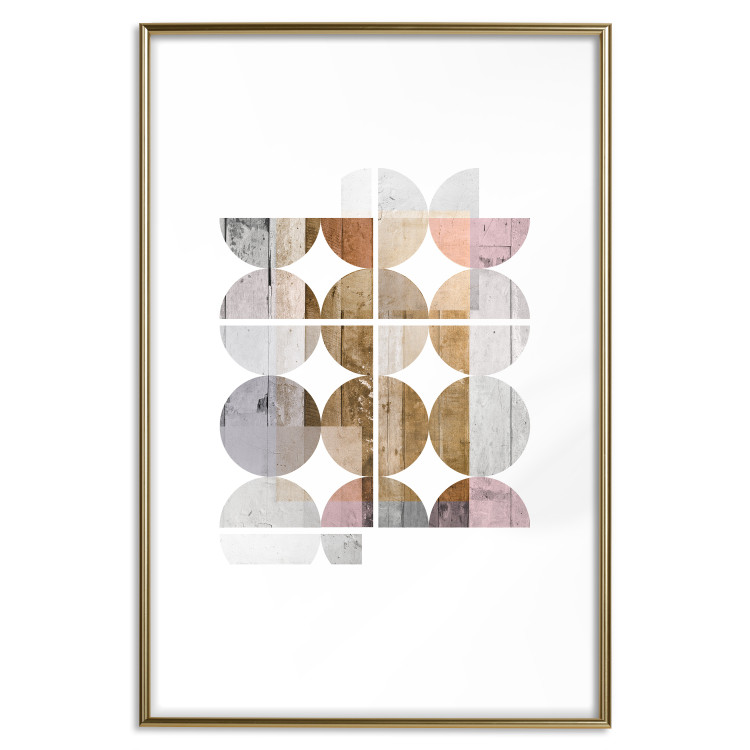 Wall Poster Harmonious Shape - abstract circles on a contrasting white background 125262 additionalImage 19