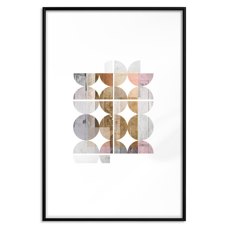 Wall Poster Harmonious Shape - abstract circles on a contrasting white background 125262 additionalImage 27