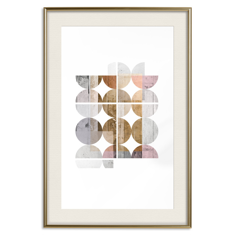 Wall Poster Harmonious Shape - abstract circles on a contrasting white background 125262 additionalImage 22