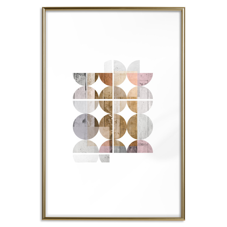 Wall Poster Harmonious Shape - abstract circles on a contrasting white background 125262 additionalImage 16