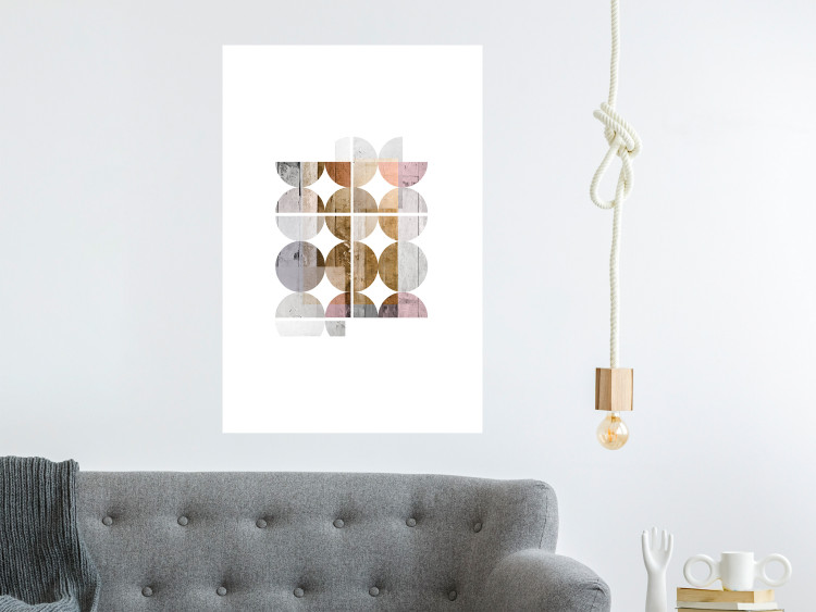 Wall Poster Harmonious Shape - abstract circles on a contrasting white background 125262 additionalImage 2