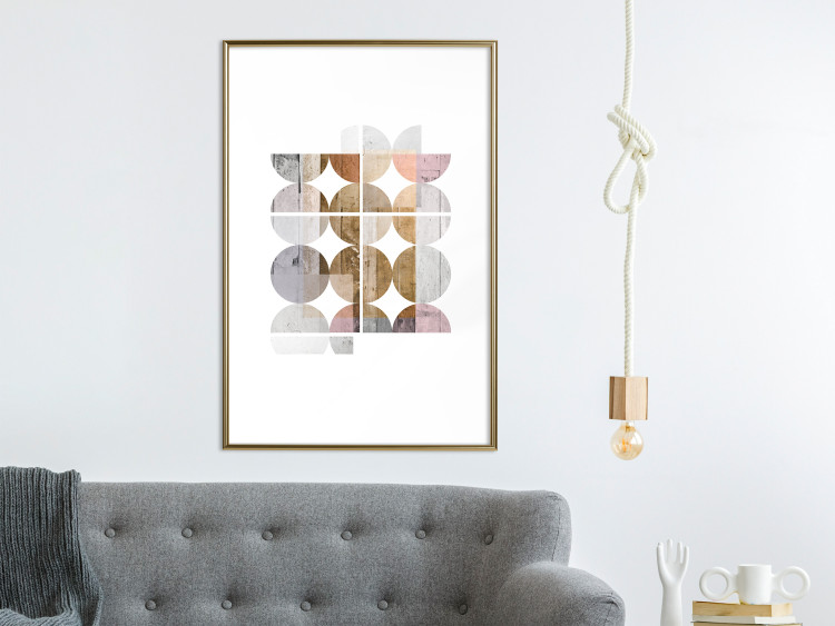 Wall Poster Harmonious Shape - abstract circles on a contrasting white background 125262 additionalImage 5