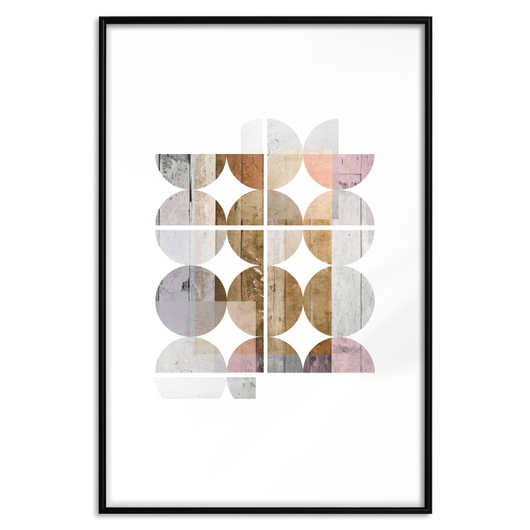 Wall Poster Harmonious Shape - abstract circles on a contrasting white background 125262 additionalImage 17