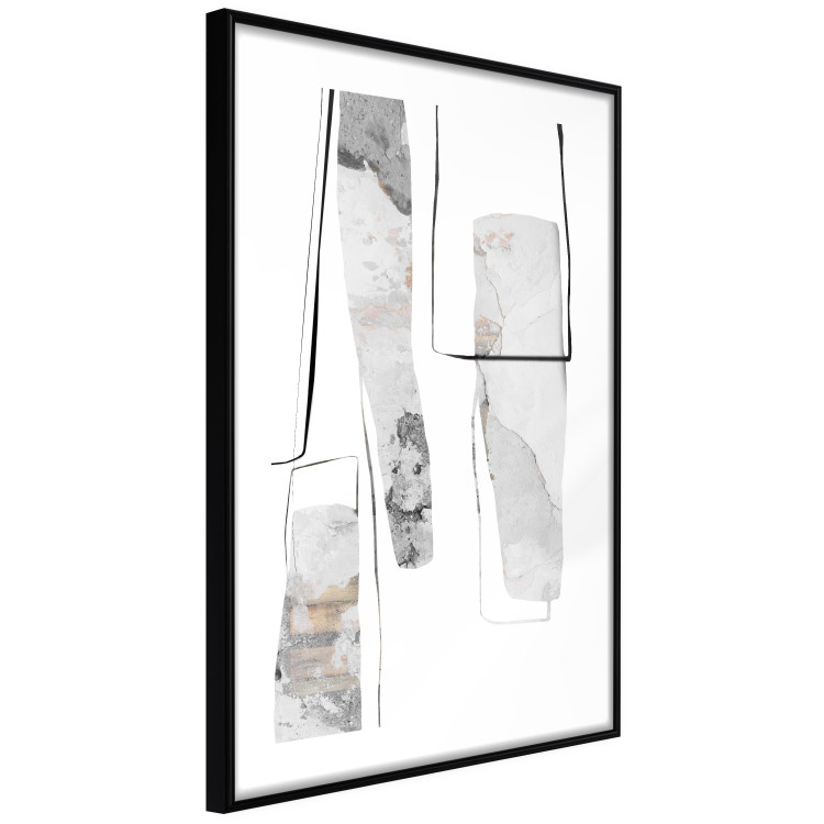 Wall Poster Gray Reform - line art and abstract figures with stone texture 125362 additionalImage 13