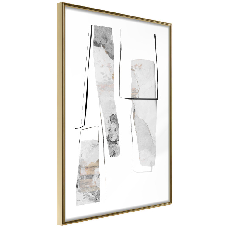Wall Poster Gray Reform - line art and abstract figures with stone texture 125362 additionalImage 8