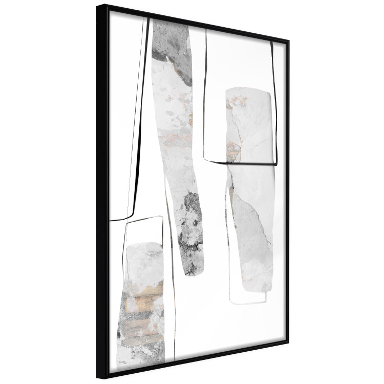 Wall Poster Gray Reform - line art and abstract figures with stone texture 125362 additionalImage 10