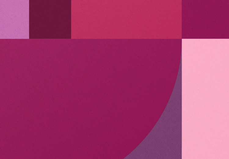 Canvas Pink and heather geometric figures - abstraction on a grey background 125462 additionalImage 4