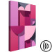 Canvas Pink and heather geometric figures - abstraction on a grey background 125462 additionalThumb 6