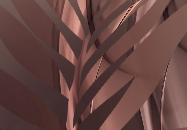 Poster Delicate Colors - brown leaf on a wave motif in an abstract design 125862 additionalImage 8
