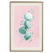 Poster Flying Sweets - abstract turquoise cookies on pastel background 127962 additionalThumb 20