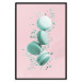 Poster Flying Sweets - abstract turquoise cookies on pastel background 127962 additionalThumb 17