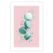 Poster Flying Sweets - abstract turquoise cookies on pastel background 127962 additionalThumb 25
