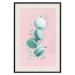 Poster Flying Sweets - abstract turquoise cookies on pastel background 127962 additionalThumb 19