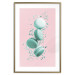 Poster Flying Sweets - abstract turquoise cookies on pastel background 127962 additionalThumb 14