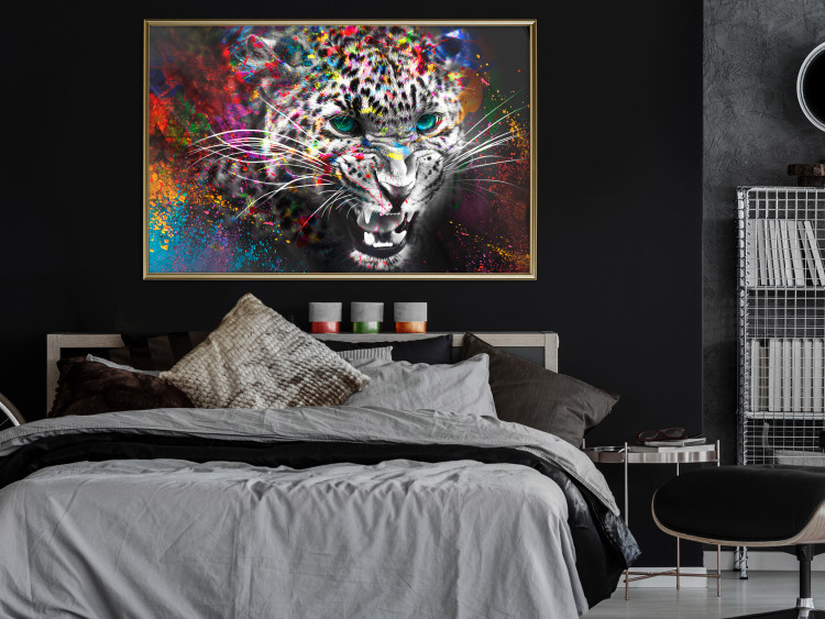 Poster Hunter - abstract animal composition with colorful elements 128362 additionalImage 5