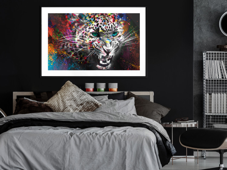 Poster Hunter - abstract animal composition with colorful elements 128362 additionalImage 23