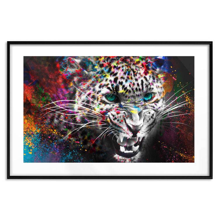 Poster Hunter - abstract animal composition with colorful elements 128362 additionalImage 15