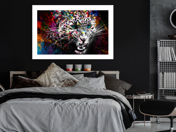 Poster Hunter - abstract animal composition with colorful elements 128362 additionalImage 3