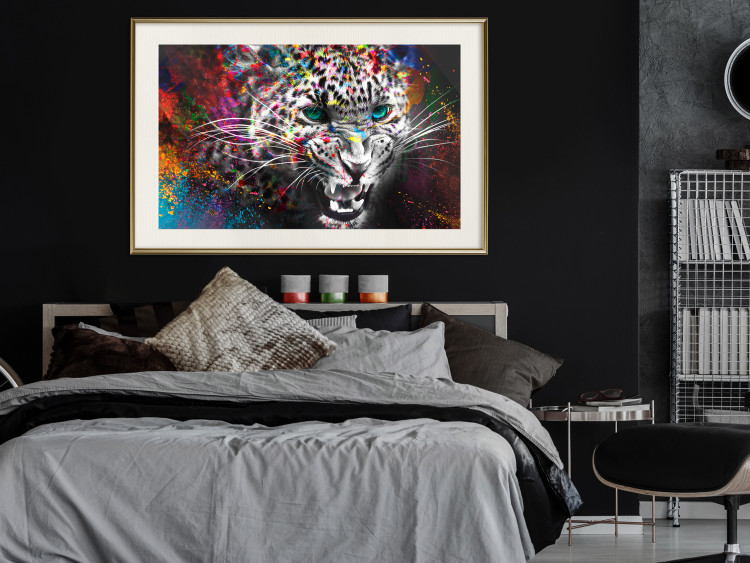Poster Hunter - abstract animal composition with colorful elements 128362 additionalImage 22