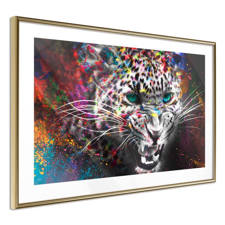Poster Hunter - abstract animal composition with colorful elements 128362 additionalImage 7