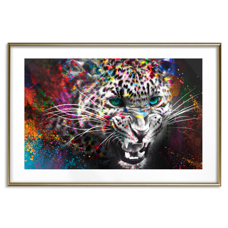 Poster Hunter - abstract animal composition with colorful elements 128362 additionalImage 14