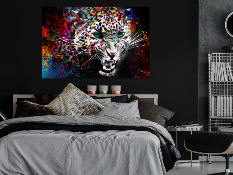 Poster Hunter - abstract animal composition with colorful elements 128362 additionalImage 4