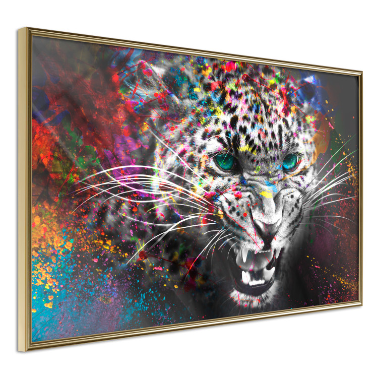 Poster Hunter - abstract animal composition with colorful elements 128362 additionalImage 12