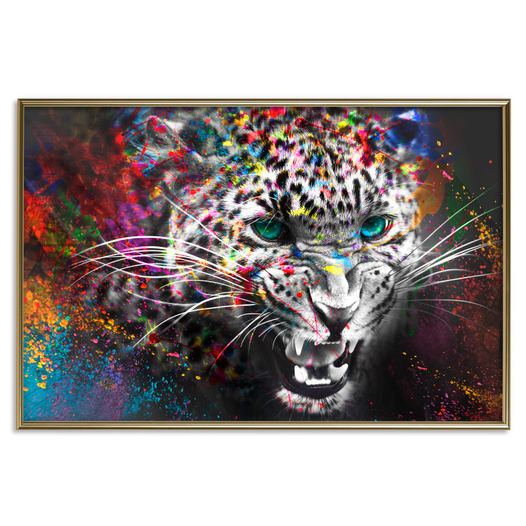 Poster Hunter - abstract animal composition with colorful elements 128362 additionalImage 21