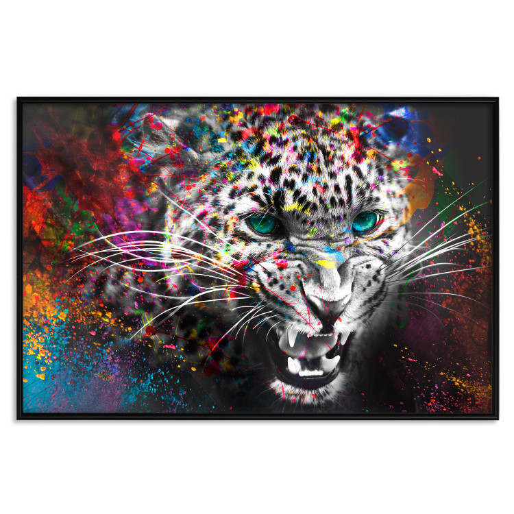 Poster Hunter - abstract animal composition with colorful elements 128362 additionalImage 16