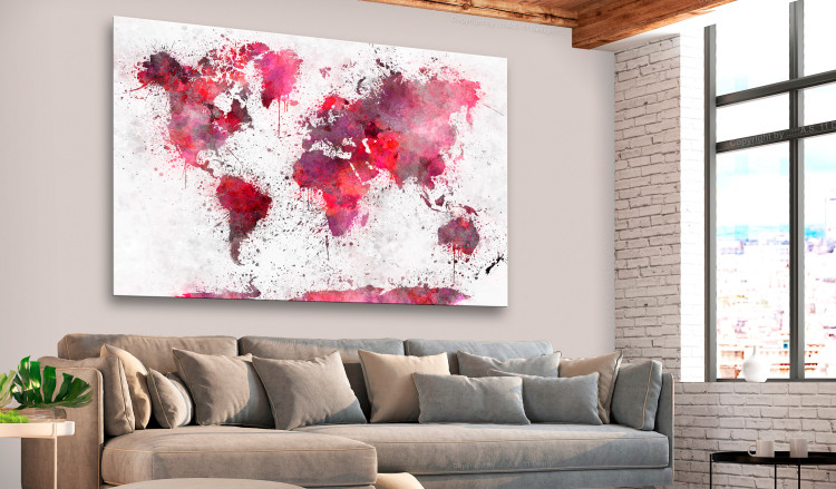 Large canvas print Bloody Map [Large Format] 128662 additionalImage 5