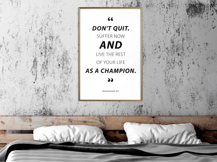 Poster Quote - Muhammad Ali - black and white composition with motivational quotes 128862 additionalImage 5