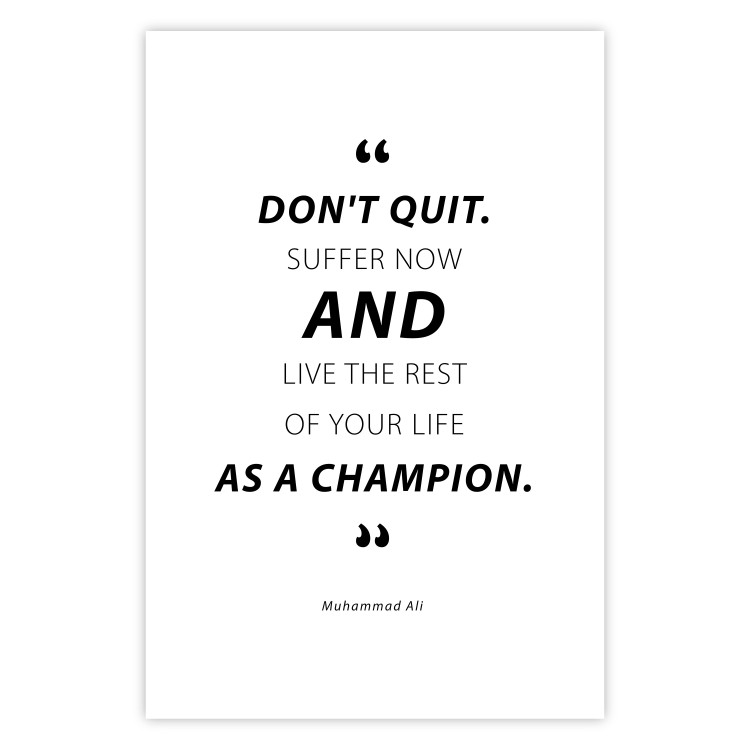 Poster Quote - Muhammad Ali - black and white composition with motivational quotes 128862 additionalImage 19