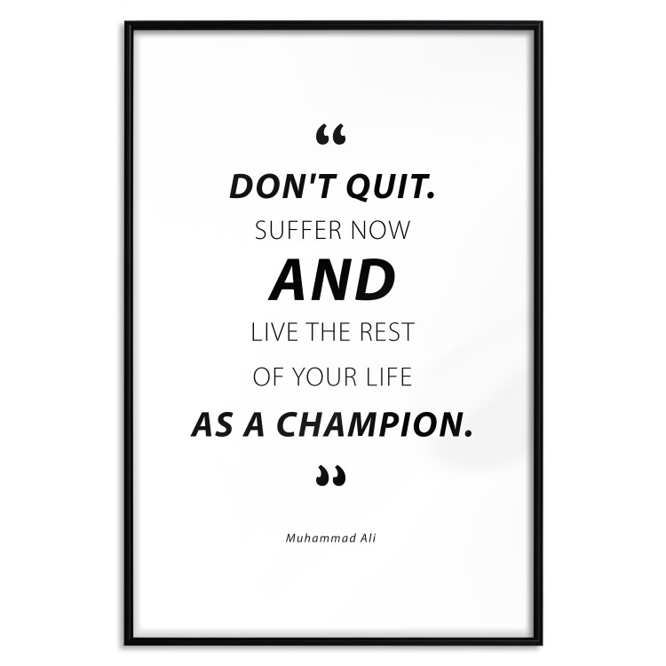 Poster Quote - Muhammad Ali - black and white composition with motivational quotes 128862 additionalImage 15