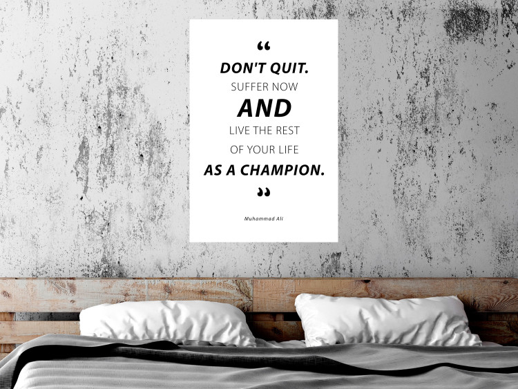 Poster Quote - Muhammad Ali - black and white composition with motivational quotes 128862 additionalImage 2