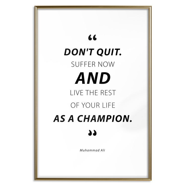 Poster Quote - Muhammad Ali - black and white composition with motivational quotes 128862 additionalImage 14