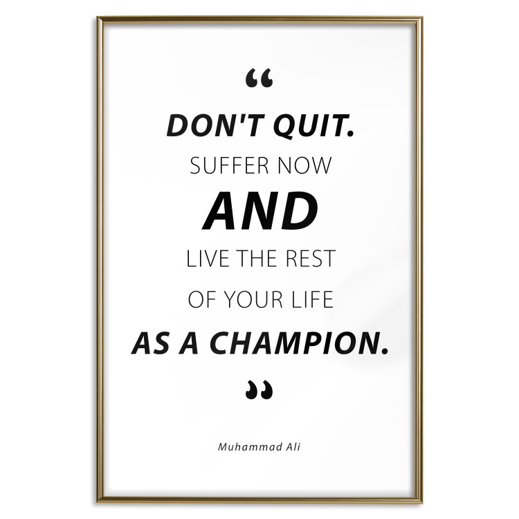 Poster Quote - Muhammad Ali - black and white composition with motivational quotes 128862 additionalImage 17
