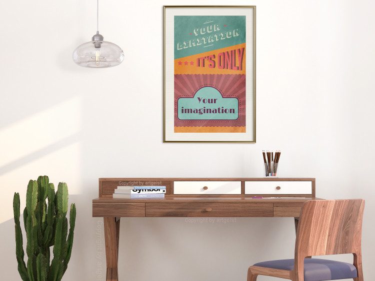 Wall Poster Your Limitation It's Only Your Imagination - colorful pattern with text 129162 additionalImage 22