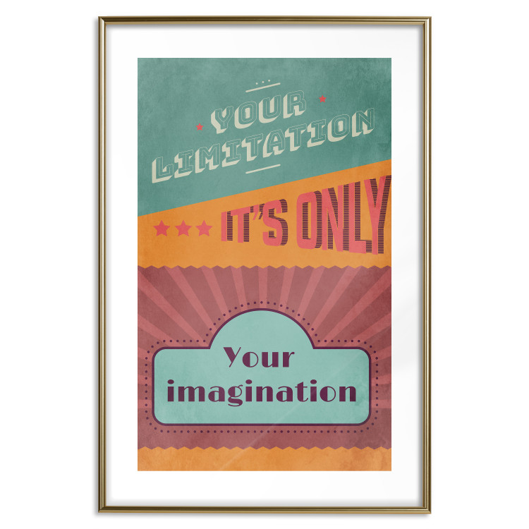 Wall Poster Your Limitation It's Only Your Imagination - colorful pattern with text 129162 additionalImage 16