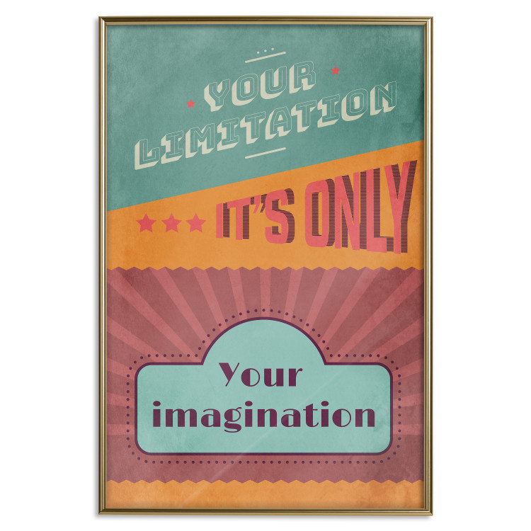 Wall Poster Your Limitation It's Only Your Imagination - colorful pattern with text 129162 additionalImage 21