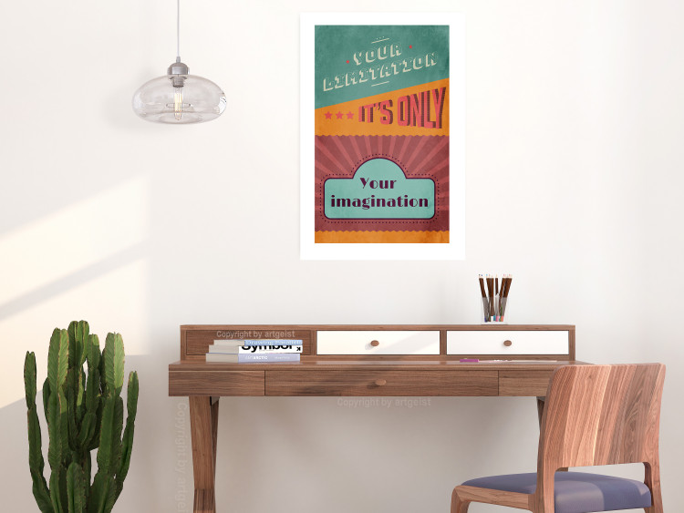 Wall Poster Your Limitation It's Only Your Imagination - colorful pattern with text 129162 additionalImage 5