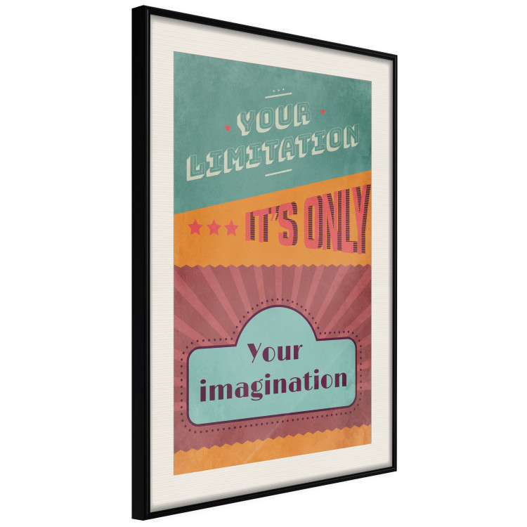 Wall Poster Your Limitation It's Only Your Imagination - colorful pattern with text 129162 additionalImage 2