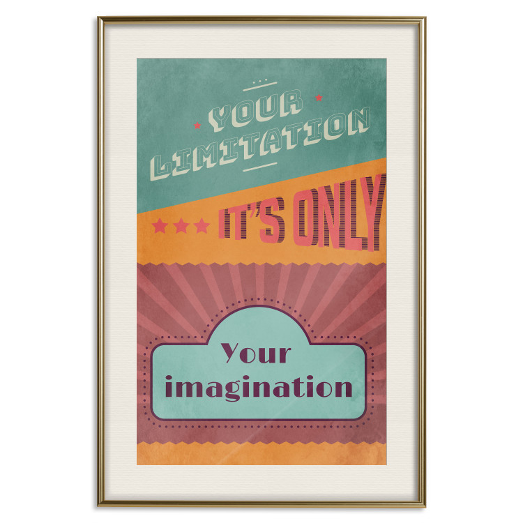 Wall Poster Your Limitation It's Only Your Imagination - colorful pattern with text 129162 additionalImage 20