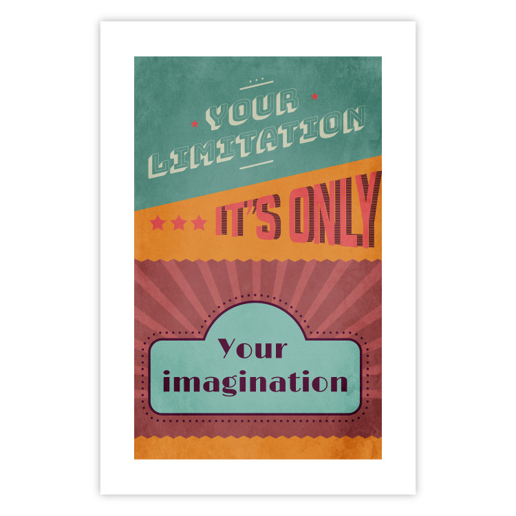 Wall Poster Your Limitation It's Only Your Imagination - colorful pattern with text 129162 additionalImage 25